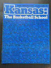 1976 KANSAS JAYHAWKS "THE BASKETBALL SCHOOL" PROGRAM v. CENTRAL MISSOURI STATE