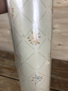 New Vtg Cottagecore Floral Flower Peach Wallpaper 71 sq ft Cream Diamond - Picture 1 of 8
