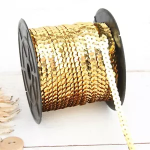 6MM HEXAGON SEQUIN STRING REELS - 80 YD SPOOL - 17 COLORS AVAILABLE - Picture 1 of 37