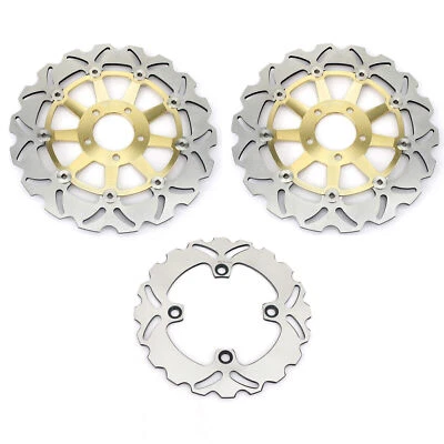 For Kawasaki Front Rear Brake Disc Rotors Z 1000 03-06 ZX-9R Ninja 900 1998-1999 - Image 1 of 4