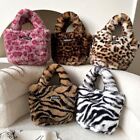 Plush Tote Bag Zebra Stripe Handbag Fashion Shoulder Bag  Autumn&Winter