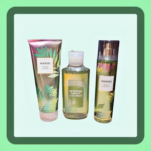 WAIKIKI BEACH COCONUT BODY WASH, CREAM, & FRAGRANCE BATH SET BATH AND BODY WORKS - Picture 1 of 1