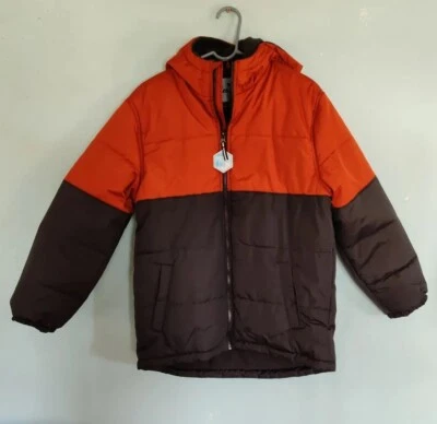 Men's Whale's Tail Hooded Parka orange and gray water and wind resistant - Изображение 1 из 4