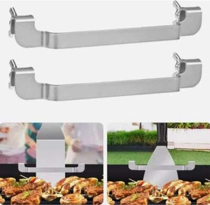 2 Packungen Grillplatte Spatel Halter Design Edelstahl Grill Grill Werkzeugständer - Bild 1 von 13