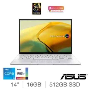 ASUS Zenbook, Intel Core i5, 16GB RAM, 512GB SSD, 14 Inch OLED Laptop, UX3402VA - Picture 1 of 9