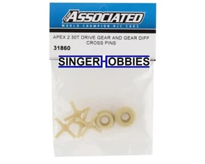 Associated ASC31860 Apex2 Drive Gear, 30T and Gear Diff Cross Pins HH - Picture 1 of 2