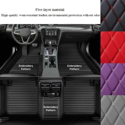 Alfombrillas de coche de lujo impermeables para Audi A7 alfombrillas carga cuero personalizado Foto 1 de 4