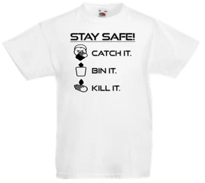 STAY SAFE! Fruit of the loom shirt t-shirt virus NHS health advice wash hands - Picture 1 of 1