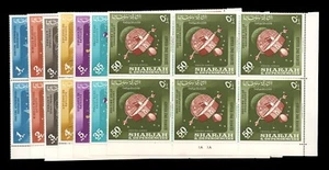SHARJAH UAE 1964 Sc 42-48 Space MNH Complete Set BL6 Blocks of Stamps - Picture 1 of 5