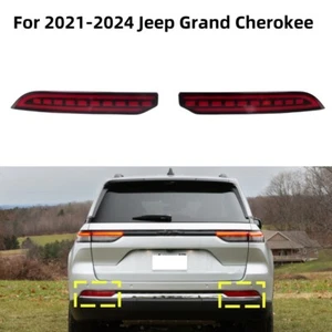 For 2021-2024 Jeep Grand Cherokee Red Rear Bumper Reflector Light Left&Right NEW - Picture 1 of 5