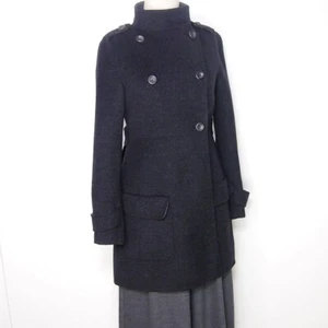 Massimo Dutti Cappotto Grigio Lana Cashmere Doppio Petto Foderati Donna Taglia M - Foto 1 di 8