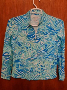 Ladies Icikuls LS Polo Blouse Shirt Top Size Medium - Picture 1 of 1
