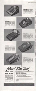 1952 Victor PRINT AD features: Five great adding machines detailed - Bild 1 von 1