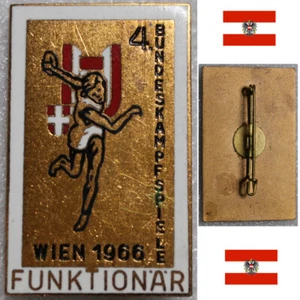 LEICHTATHLETIK TEILNEHMER FUNKTIONÄR ABZEICHEN * IV. BUNDESKAMPFSPIELE WIEN 1966 - Bild 1 von 4