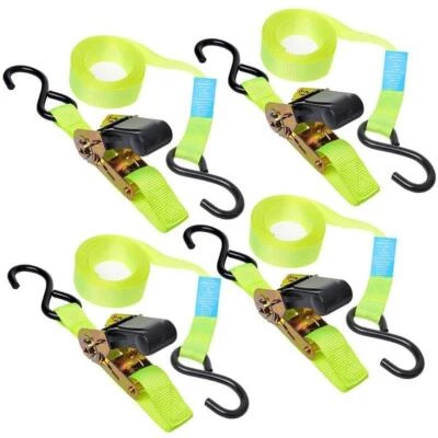 PROPLUS 4x Spanngurt mit Ratsche 25mm x 5m Zurrgurt für Ladungssicherung 500daN Set