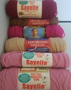 Lot of 5.5 Vintage Kmart Sayelle 100% Orlon Acrylic Yarn 4 Ply 4oz Mixed Colors - Picture 1 of 11