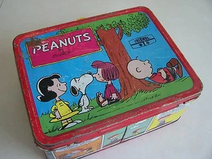 VINTAGE 1973 PEANUTS BY SCHULZ METAL LUNCHBOX - Picture 1 of 8
