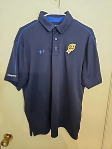 Polo da golf Under Armour Heat Gear Loose da uomo taglia XL blu UA Haagen Dazs - Foto 1 di 9