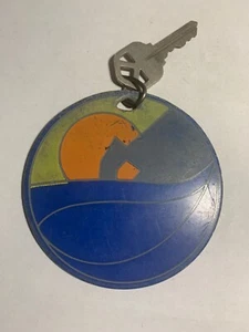Marina Sol Hotel Motel Room Key Fob & Key Baja Cabo San Lucas Mexico #C-105 RARE - Picture 1 of 3