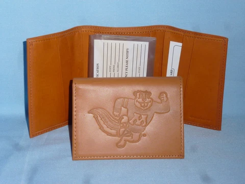 MINNESOTA GOPHERS   Leather TriFold Wallet  NEW!   tan  bb Cover