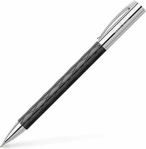 Faber-Castell Portamine Ambition Rhombus Nero/Argento In Gift Box - Foto 1 di 4