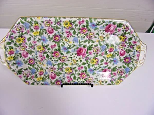 Soho Pottery England Solian Ware Rose Chintz Serving Tray - Picture 1 of 3