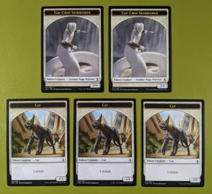 5 DOUBLE SIDED Sacred Cat & Tah-Crop Skirmisher Token Amonkhet MTG 5 - Picture 1 of 1
