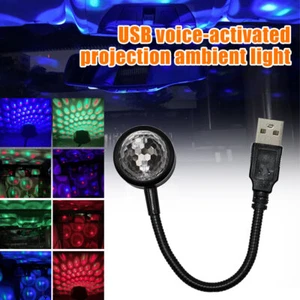 Multicolor LED Starry Sky Projection Lamp Mini USB Car Roof Star Night Light - Picture 1 of 12
