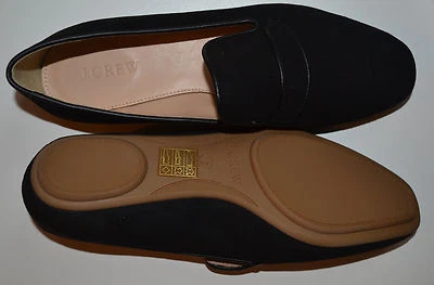 Новый в коробке J Crew Georgie замшевые мокасины пенни в черный размер 7 (США) - Изображение 1 из 4