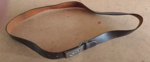 adjustable 42 inches BLACK LEATHER BELT - Picture 1 of 4