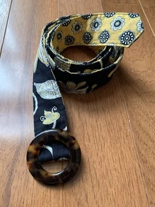 Vera Bradley Belt Tortoise Buckle Reversible -One Size YELLOW BIRD - Picture 1 of 5