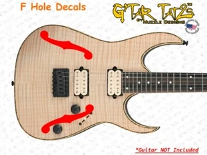 F-Loch Iban PGM Style Gitarre und Bass Abziehbilder Aufkleber Set (1) Farbe [zwei Paar] - Bild 1 von 18