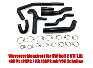 Kühlwasserschläuche für VW Golf 2 GTI 1.8L 16V KR / PL Silikon Schlauch schwarz - Bild 1 von 5