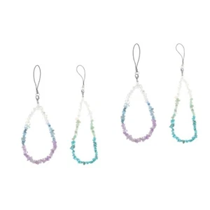 2 Pack Chain Phone Charm Lanyard Beaded Charms Strap - Zdjęcie 1 z 12
