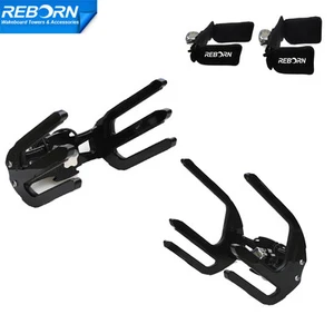 Reborn Pro2 QR Wakeboard Rack Plus Wakeboard |Kneeboard Rack Black w/Free Cover - Picture 1 of 7
