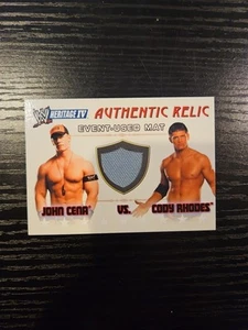 2008 Topps Heritage IV WWE Event-Used Mat Relics Cena vs. Cody Rhodes MINT💰💰💥 - Picture 1 of 3