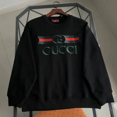 2025 Autumn/Winter Embroidered LOGO Round Neck Long Sleeve Sweatshirt - Image 1 of 4