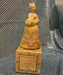Avon American Belle Cotillion Cologne Bottle 5.75" Painted Glass 4 oz - NOS - Picture 1 of 1