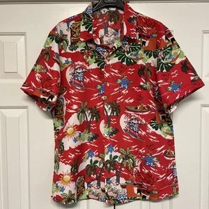 CAMISA SSLR SURF SANTA CLAUS TIKI NAVIDAD HAWAII ALOHA HAWAIANA BAHAMA Talla L - Imagen 1 de 7
