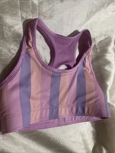 Sujetadores deportivos Athletic Works rosa/púrpura para niñas talla mediana - Imagen 1 de 6
