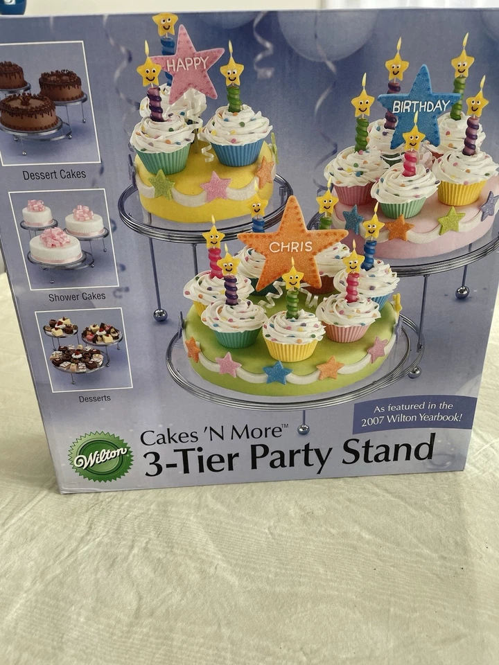 Wilton Cakes N More  3-Tier Party Stand Cakes Appetizers Party Celebration - Image 1 of 1
