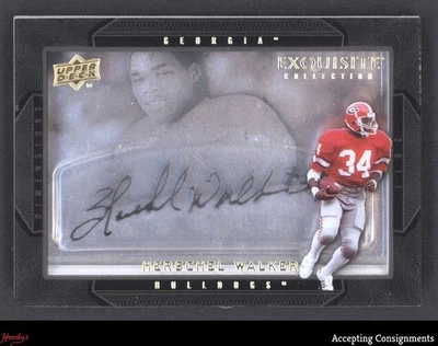 2011 Exquisite Collection Dimension Autographs #DHW Herschel Walker AUTO - Image 1 of 2