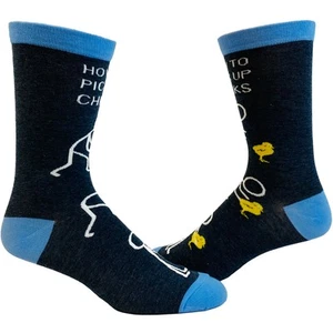 Youth How to Pick Up Chicks Socks Funny Easter Gift Footwear - Picture 1 of 9