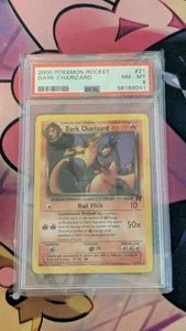Pokémon Team Rocket Non-Holo Dark Charizard 21/82 PSA 8 NM - MT Graded - Picture 1 of 1
