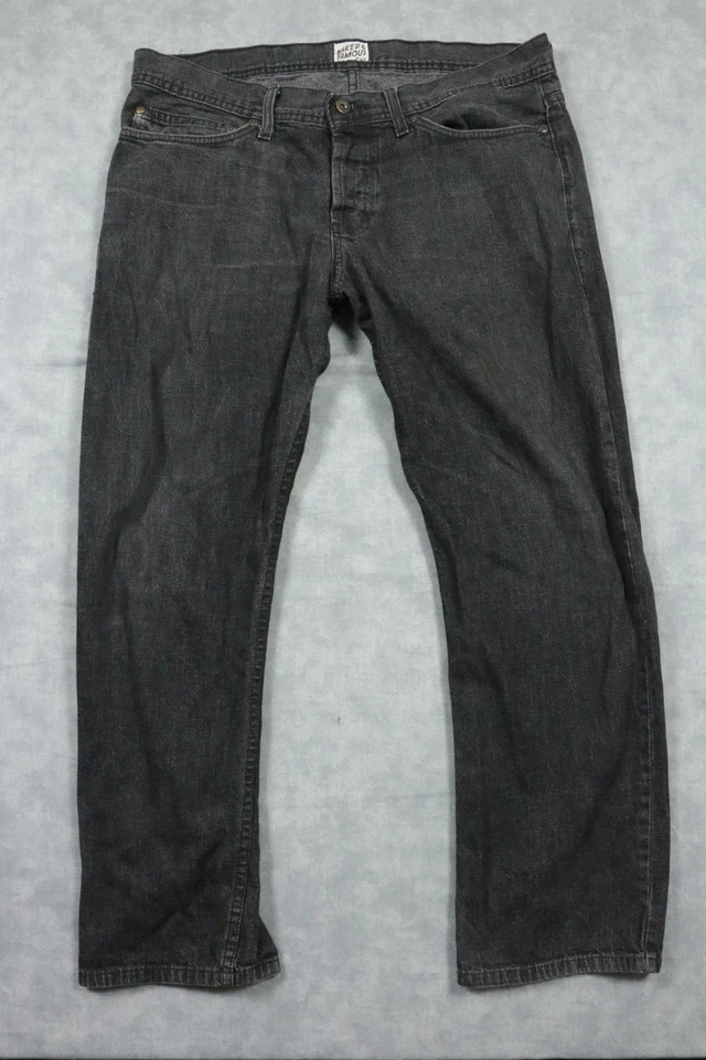 Naked & Famous Jeans Mens 36 Black Gray WeirdGuy Grandrelle Denim 100% Cotton - Image 1 of 4