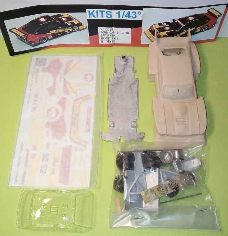 1-43 Ford Capri turbo Zackspeed MAMPE DRM'79 Heyer resin kit Mini Racing MRA228k - Immagine 1 di 4