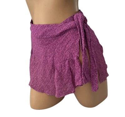 VIX PaulaHermanNY Traje de Baño Verano Playa Nudo Cintura Cubrir Falda Talla Pequeña Foto 1 de 4