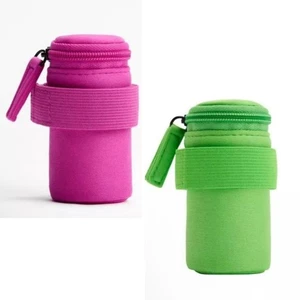 N YX Lipgloss Chap Stick Tasche Klettverschluss Riemen Reißverschluss oben [2er Set] Pink & Grün - Bild 1 von 13