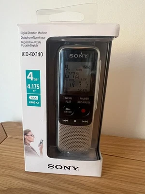 Sony ICD-BX140 Digital Voice Recorder 4GB Mp3 - New and Sealed - Image 1 of 4