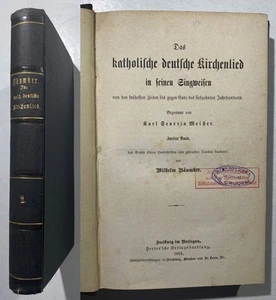 Bäumker Das katolische deutsche Kirchenlied in seinen Singweisen 1883 Liederbuch - Imagen 1 de 1